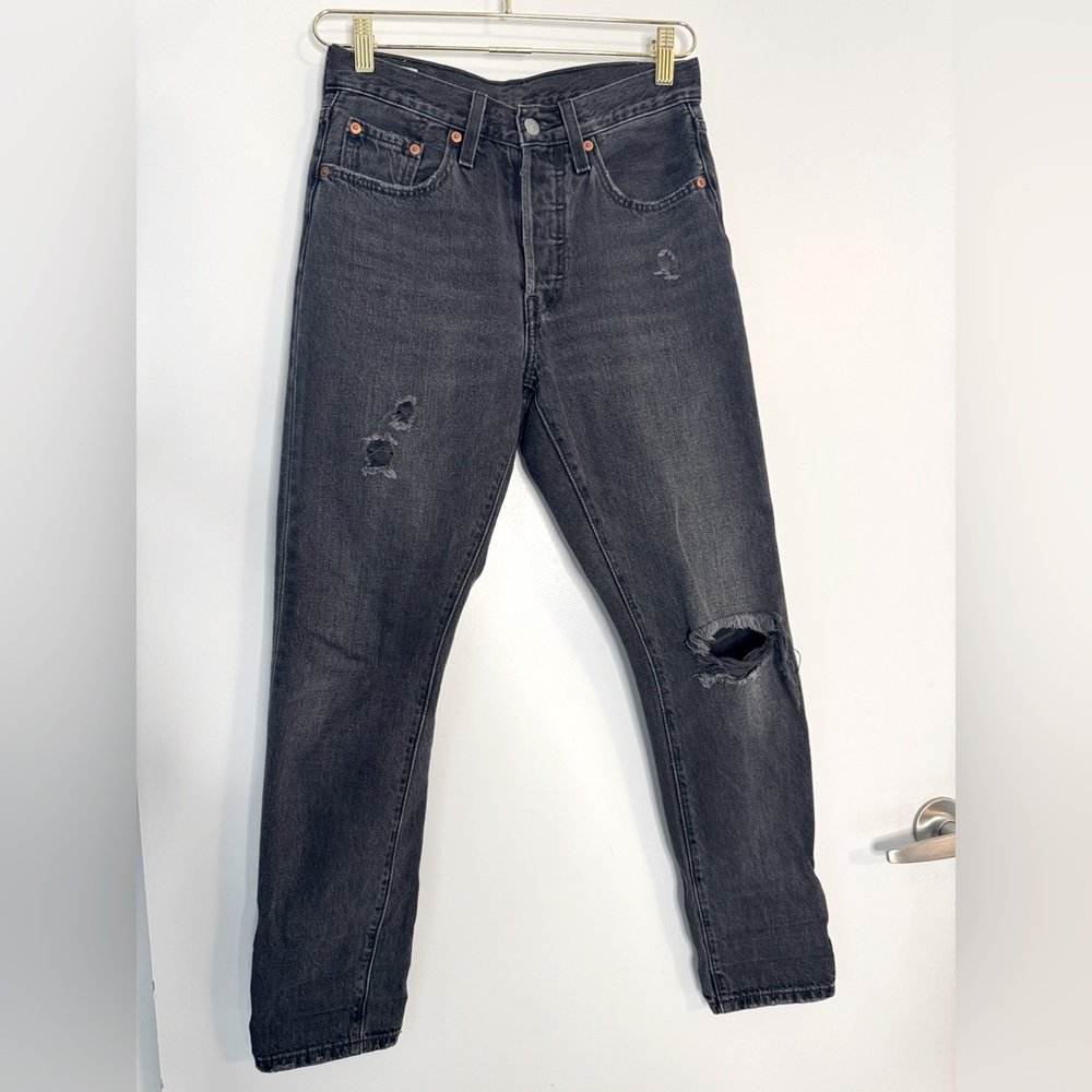 Levi’s 501 S Skinny Jeans, Black, size 24, petite